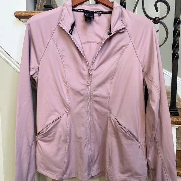 Spyder Active Fill Zip Track Jacket Pink Size Large - Picture 1 of 7